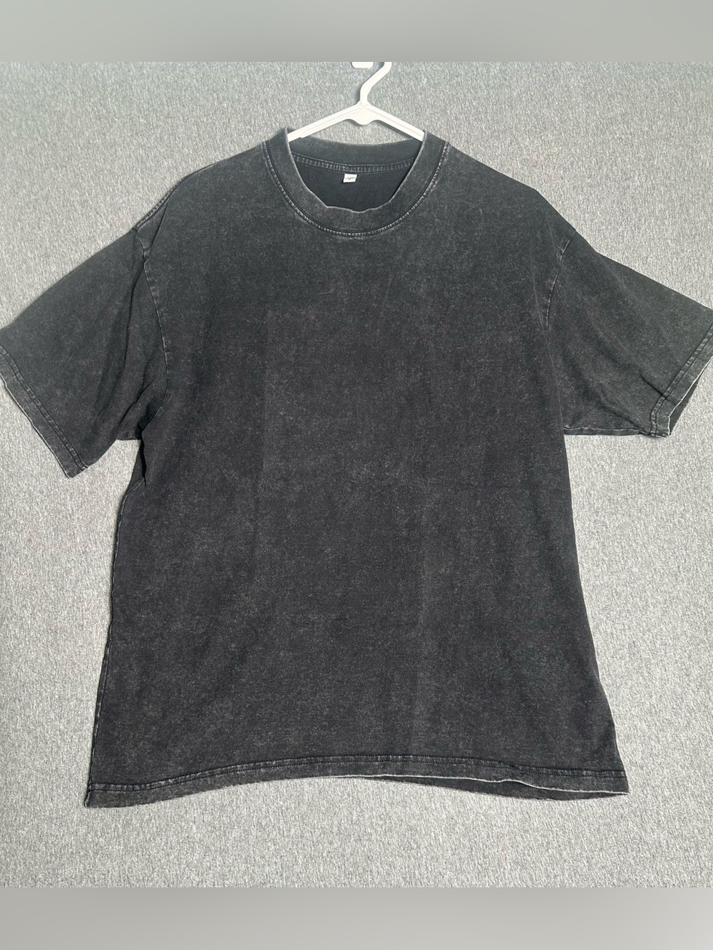 Vintage Black Washed Crew Neck Tee - Men's Short Sleeve